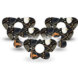 ExpressionMed Art Deco Halloween Infusion Set Butterfly Shape Tape 10-Pack Tape Art Deco Era Halloween, Plaster Continuous Glucose Monitor Design