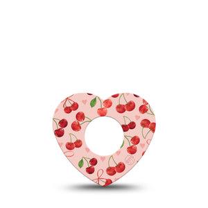 ExpressionMed Cherries Infusion Set Heart Shape Tape, 5-Pack Tape Cute Cherries, Adhesive Tape Continuous Glucose Monitor Design