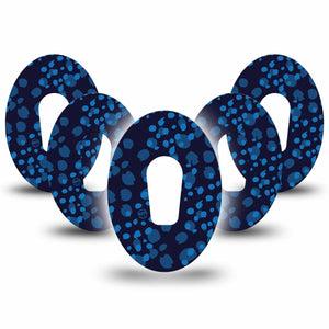 ExpressionMed Blue Drops Dexcom G6 Tape, 5-Pack Tape Drops Of Blue Inspired, Plaster Continuous Glucose Monitor Design