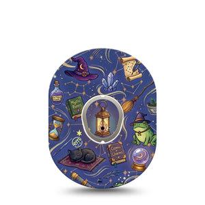 ExpressionMed Wizarding World Dexcom G7 and Dexcom Stelo Glucose Biosensor System, Single Tape and Single Sticker Harry Potter inspired design Overlay Patch for CGM