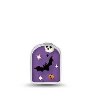 ExpressionMed Happy Halloween Omnipod Surface Center Sticker Single Sticker Only Black Cat Spooky Spiders Vinyl Decoration Pump Design