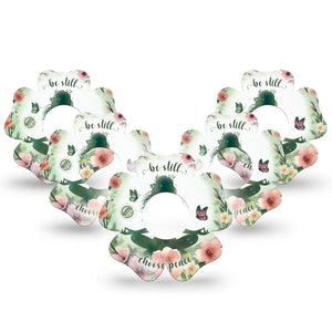 ExpressionMed Meditation Infusion Set Flower Shape Tape 10-Pack Tape Quietness Floral Mediating, Plaster Continuous Glucose Monitor Design