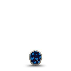 ExpressionMed Blue Drops Dexcom G7 Sticker, Dexcom Stelo Glucose Biosensor System, Single Sticker Only Blue Toned Droplets, Vinyl Decoration Continuous Glucose Monitor Design