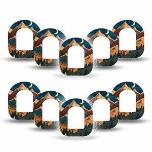 ExpressionMed Wood Mountains Omnipod Mini, 10-Pack mountain wood pattern Sensor Decoration For Pump