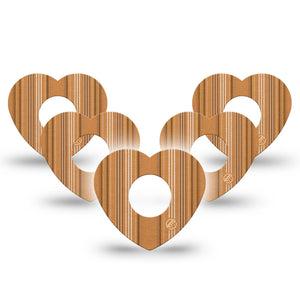 ExpressionMed Golden Oxford Infusion Heart, 10-Pack Seamed stitch Adhesive Tape For Pump