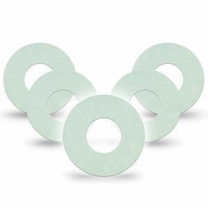 ExpressionMed Mint Green Freestyle Libre and Libre 2 Plus Tape, Abbott Lingo, 5-Pack Tape Basic Color, Fixing Ring Tape Continuous Glucose Monitor Design