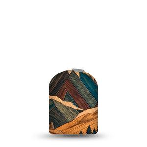ExpressionMed Wood Mountains Omnipod Sticker, Pod Full Wrap Sticker woodland mountain scene Best Covers For Pump