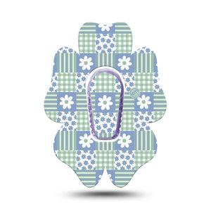 ExpressionMed Patchwork Flowers Dexcom G6 Flower, Single Tape and Single Sticker Mix patterns flowers Adhesive Tape for CGM