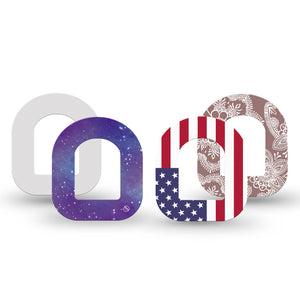 ExpressionMed All Time Best Sellers Variety Pack Omnipod Mini Tape 4-Pack Tape Variety Basic Best Designs, Adhesive Tape Pump Design