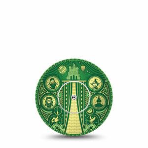 ExpressionMed Dorothy and Friends Freestyle Libre and Libre 2 Plus Tape, Abbott Lingo, Single Tape and Single Sticker Oz Adventure Inspired, Fixing Ring Tape Continuous Glucose Monitor Design