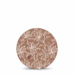 ExpressionMed Mocha Mousse Lace Freestyle Libre and Libre 2 Plus Overpatch, Abbott Lingo, Single Tape Pantone Neutral Mousse, Fixing Ring Patch CGM Design