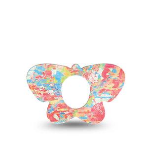 ExpressionMed Faded Summer Dexcom G7 Butterfly Shape Tape, Dexcom Stelo Glucose Biosensor System,  Single Tape Faded Art Print, Adhesive Tape CGM Design