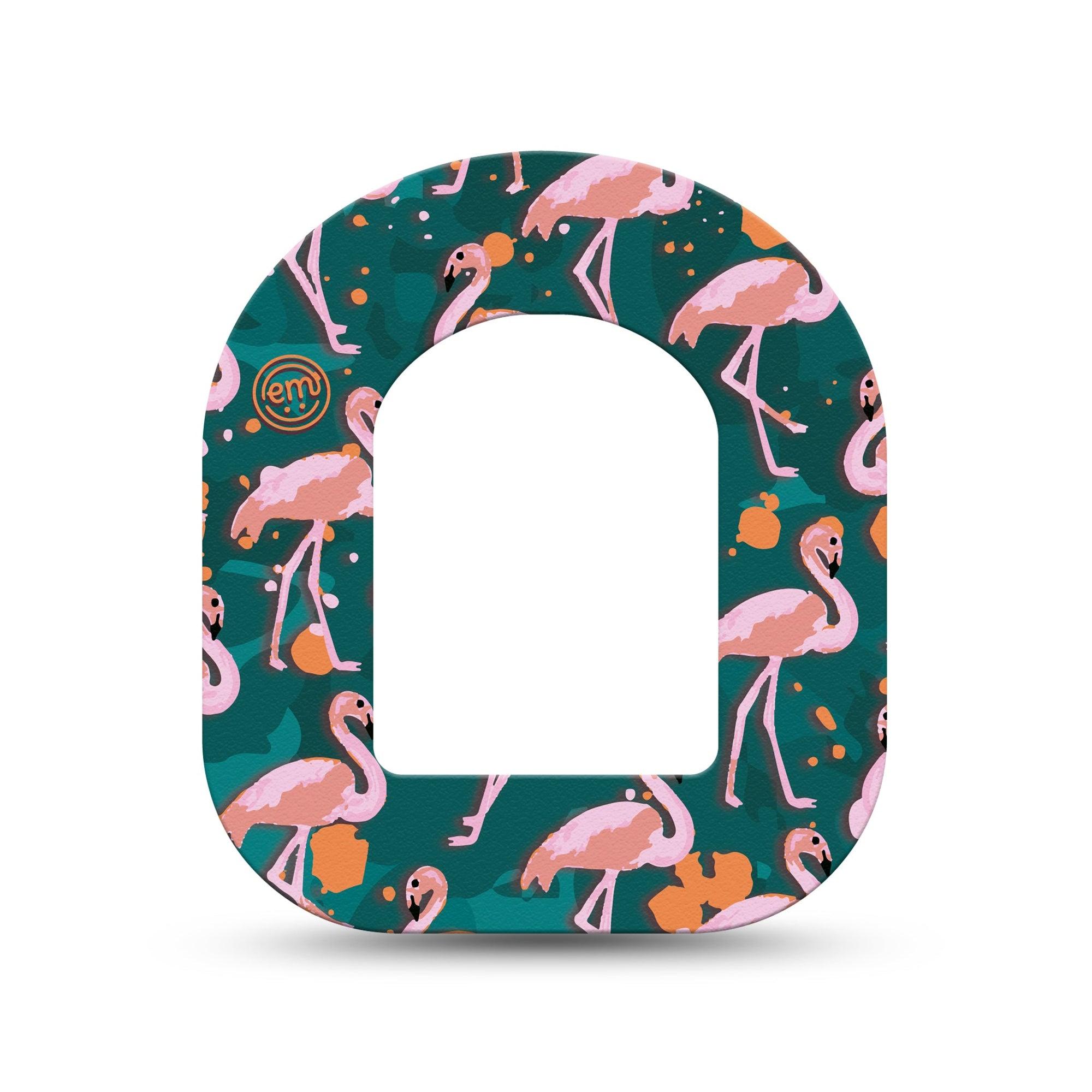 ExpressionMed Flamingos Pod Mini Tape Single, Pink Birds Adhesive Patch Pump Design