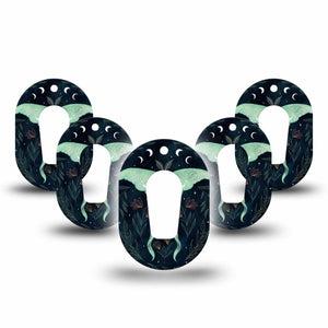 ExpressionMed Luna Moth Dexcom G6 Mini Tape 5-Pack Tape Mystic Moth, Adhesive Tape CGM Design
