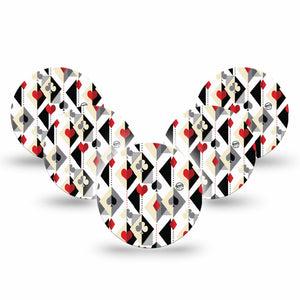 ExpressionMed Playing Cards Freestyle Libre 3 and Libre 3 Plus Overpatch 5-Pack Tape Deck Of Cards Print, Adhesive Patch CGM Design