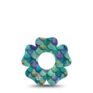 ExpressionMed Mermaid Scales Infusion Flower, 5-Pack iridescent scale design Best Covers For Insulin Pump