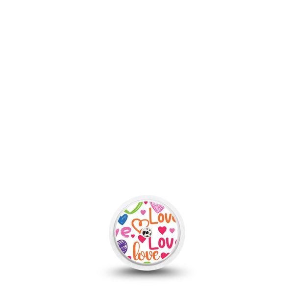 ExpressionMed Abundance of Love Freestyle Libre Sticker, Abbott Lingo, Single Sticker Only Variety Of Hearts, Vinyl Graphics Continuous Glucose Monitor Design