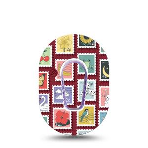 ExpressionMed Postage Stamp Dexcom G6 Mini, Single Tape and Single Sticker Variety postage stamps Waterproof Adhesive Tape for CGM
