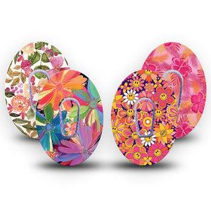 ExpressionMed Island Glow Variety Pack Dexcom G6 Sticker and Tape  Pink Orange Island Theme, Vinyl Sticker and Tape Design CGM Design