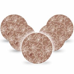 ExpressionMed Mocha Mousse Lace Dexcom G7 Overpatch, Dexcom Stelo Glucose Biosensor System, 5-Pack Tape Color Of The Year, Overlay Tape CGM Design