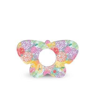 ExpressionMed Spring Flowers Infusion Butterfly, 5-Pack Spring flower mix Vinyl Decoration For Insulin Pump