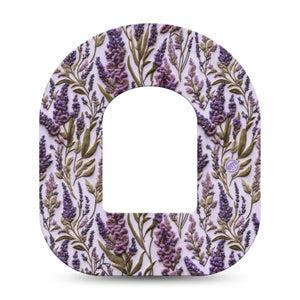 ExpressionMed Stitched Bloom Omnipod, Single Tape 3d embroidery inspired Accessories For Insulin Pump