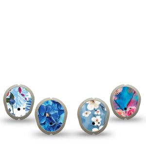 ExpressionMed Sakura Sky Variety Pack Dexcom G7 Sticker, Dexcom Stelo Glucose Biosensor System, 4-Pack Sticker Variety Whimsical Cherry Trees, Vinyl Decoration Continuous Glucose Monitor Design