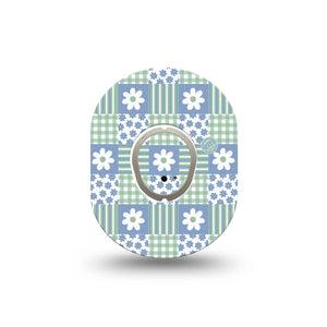 ExpressionMed Patchwork Flowers Dexcom G7 and Dexcom Stelo Glucose Biosensor System Mini, Single Tape and Single Sticker Mix patterns flowers Waterproof Sensor Cover for CGM