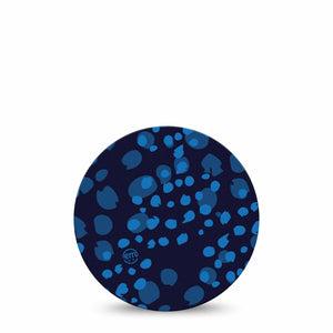 ExpressionMed Blue Drops Freestyle Libre and Libre 2 Plus Overpatch, Abbott Lingo, Single Tape Drops Of Blue Inspired, Fixing Ring Patch CGM Design