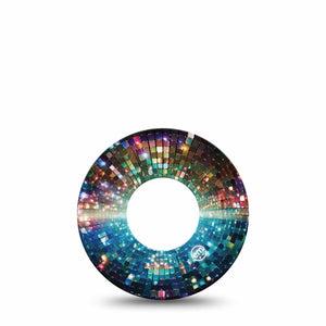 ExpressionMed Disco Lights Freestyle Libre, Libre 2 Plus, and Abbott Lingo, Single Tape Layered light circles Fixing Ring Patch for CGM