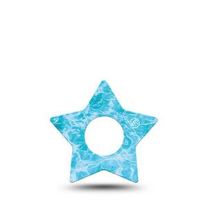 ExpressionMed Sunlit Water Infusion Star, 5-Pack Pool water Waterproof Adhesive Tape For Insulin Pump