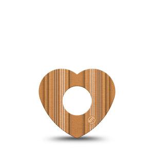 ExpressionMed Golden Oxford Infusion Heart, 5-Pack Golden fabric Overlay Patch For Insulin Pump