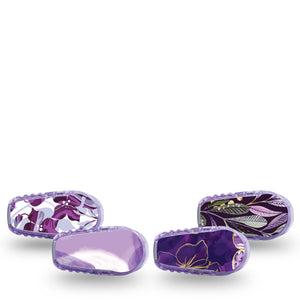 ExpressionMed Moody Plum Dexcom G6 Sticker, 4-Pack Sticker Violet luxurious garden Adhesive Tape for CGM