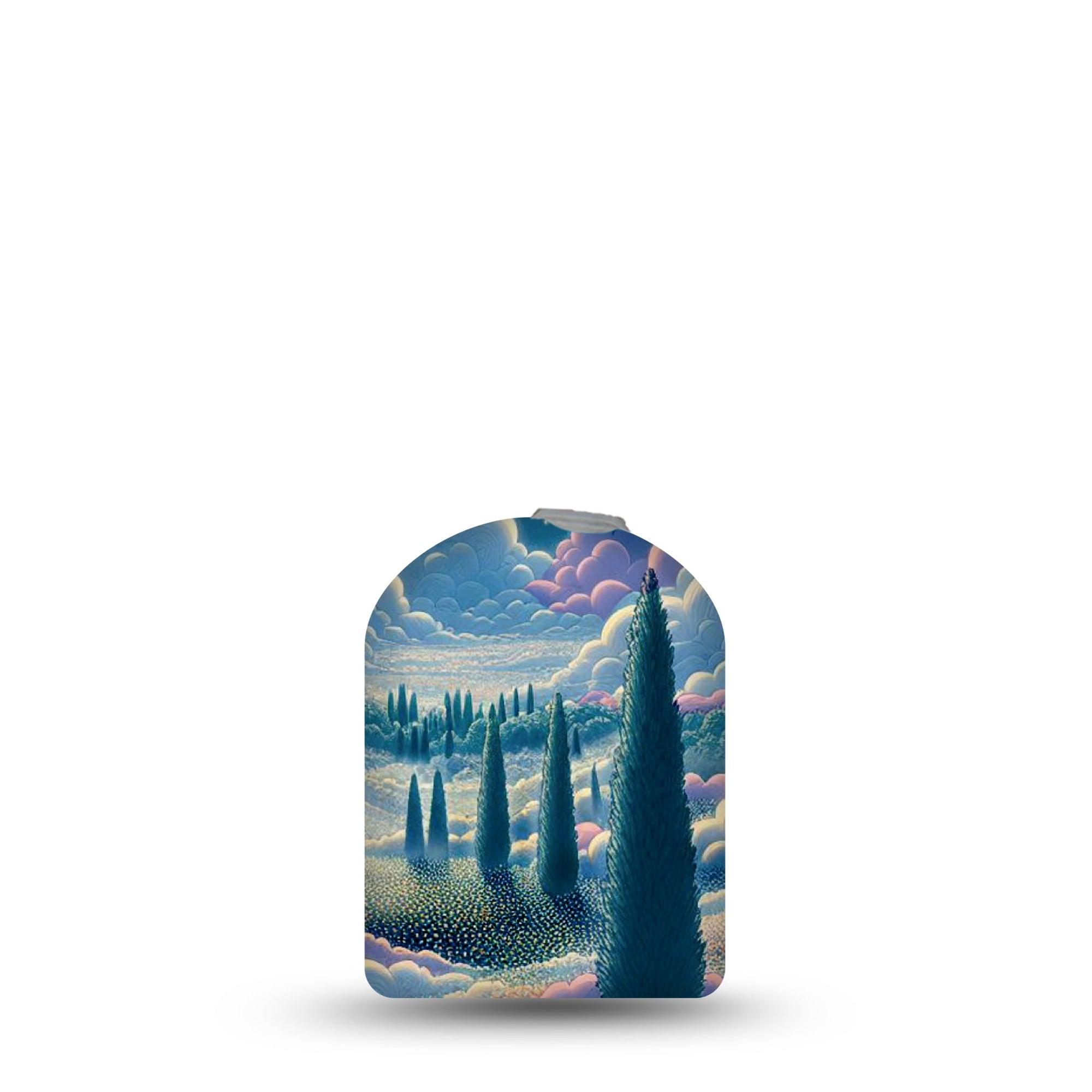 ExpressionMed Dreamy Landscape Omnipod Full Wrap Center Sticker Single Sticker Calm Garden Vinyl Decoration Pump Design