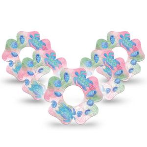 ExpressionMed Turtley One-derful Infusion Flower, 10-Pack Irrideceent like turtles seashells Fixing Ring Patch For Pump