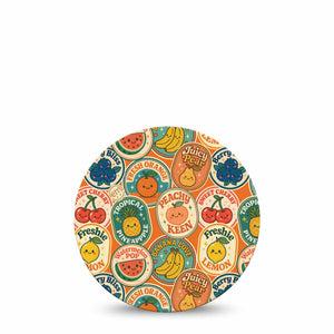 ExpressionMed Fruit Stickers Dexcom G7 and Dexcom Stelo Glucose Biosensor System OverPatch, Single Tape Fruit stickers Adhesive Tape for CGM