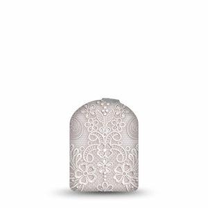 ExpressionMed Vintage Lace Pod Full Wrap Sticker Tape Pod Full Wrap Sticker Single Sticker White lacey design Decorative Decal Pump design