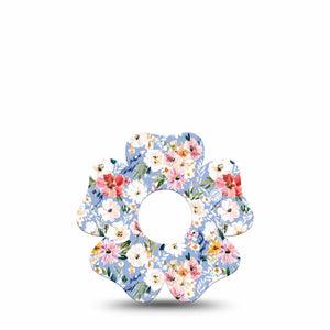 ExpressionMed Petal Breeze Freestyle Libre 3 and Libre 3 Plus Flower, Single Tape Baby blue spring Decorative Adhesive Tape for CGM