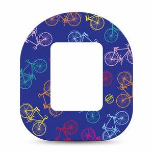 ExpressionMed Neon Bikes Tandem Mobi Single Tape Vivid purple neon bikes pattern Pump patch