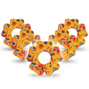 ExpressionMed Buzzing Wings Infusion Set Flower Shape Tape 10-Pack Tape Gentle Buzz, Plaster Continuous Glucose Monitor Design