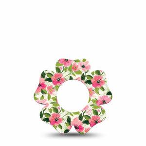 ExpressionMed Painter’s Cosmos Freestyle Libre, Libre 2 Plus, and Abbott Lingo Flower, Single Tape watercolor pink garden Decorative Adhesive Tape for CGM