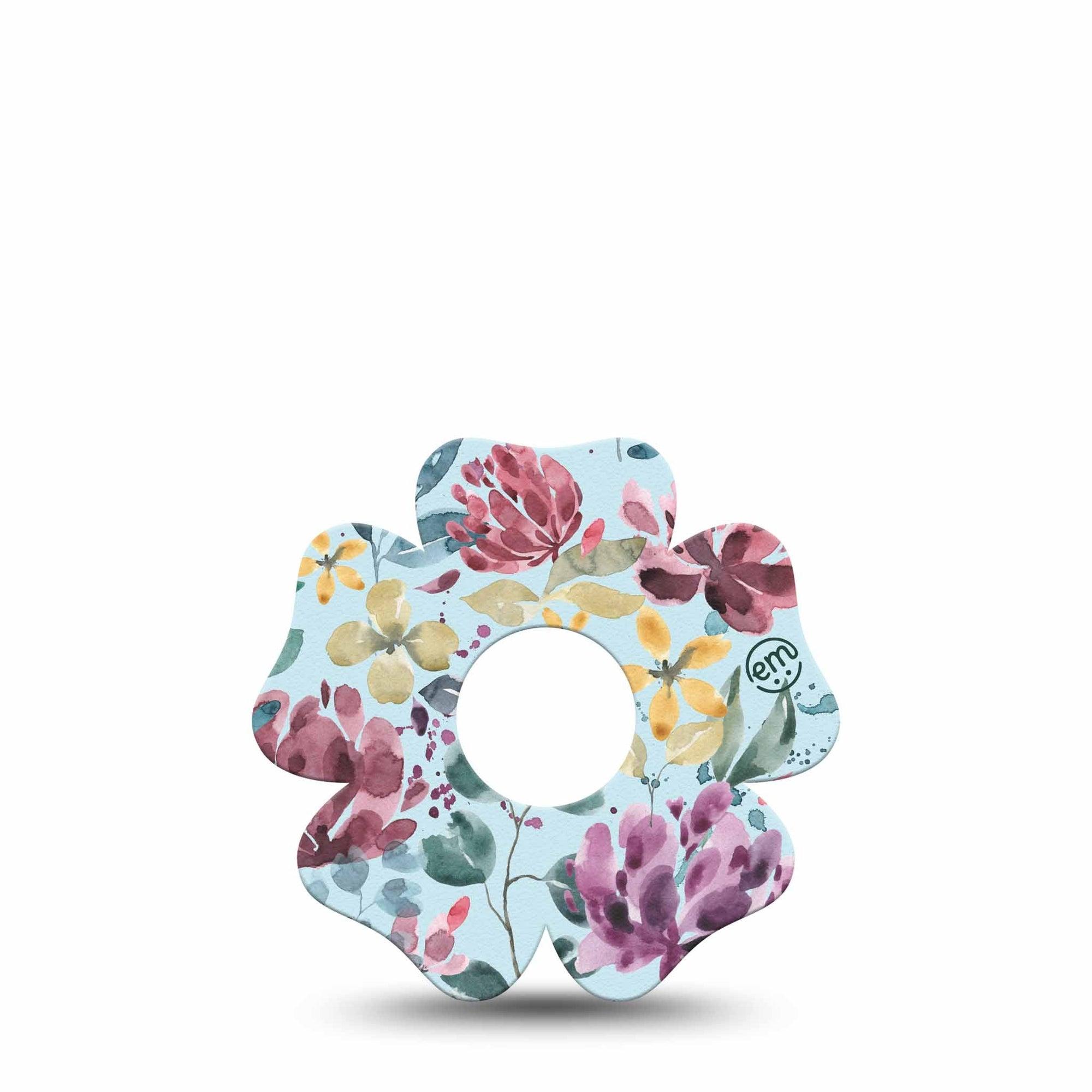 ExpressionMed Botanical Blooms Freestyle Libre 3 Flower Shape Tape Single Floral Paradise Plaster CGM Design