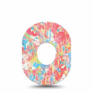 ExpressionMed Faded Summer Dexcom G7 Tape, Dexcom Stelo Glucose Biosensor System, Single Tape Spring Vintage Peach, Overlay Tape CGM Design