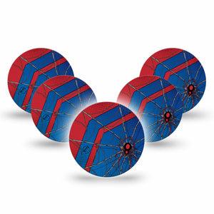 ExpressionMed Spider Man Freestyle Libre 3 and Libre 3 Plus Overpatch 5-Pack Tape Marvel Character Inspired, Adhesive Patch CGM Design