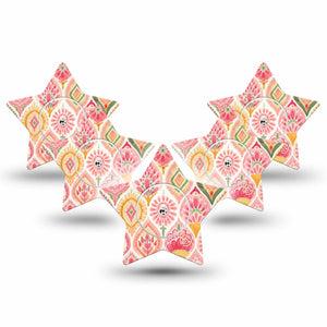 ExpressionMed Blush Freestyle Libre, Libre 2 Plus, and Abbott Lingo Star, 5-Pack Tape and 5-Pack Sticker light blush tone Waterproof Sensor Cover for Continuous Glucose Monitor