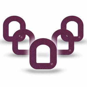 ExpressionMed Wine Red Omnipod Mini Tape, 5-Pack Tape Pantone Color, Adhesive Tape Pump Design