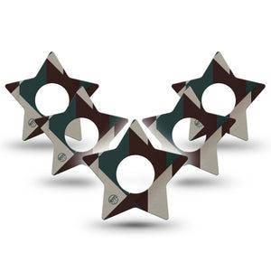 ExpressionMed Timberline  Infusion Star, 10-Pack Textile triangles Waterproof Sensor Cover For Pump