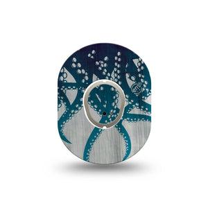 ExpressionMed Tentacles Dexcom G7 Mini Tape, Dexcom Stelo Glucose Biosensor System, Single Tape and Single Sticker Underwater Tentacles, Patch Continuous Glucose Monitor Design