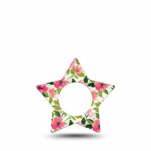 ExpressionMed Painter’s Cosmos Freestyle Libre, Libre 2 Plus, and Abbott Lingo Star, Single Tape Spring pink florals Decorative Patch for CGM