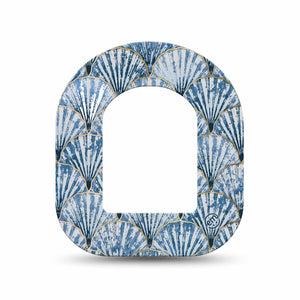 ExpressionMed Seashells Omnipod Mini Tape, Single Tape Sea Shell Pattern, Adhesive Tape Pump Design